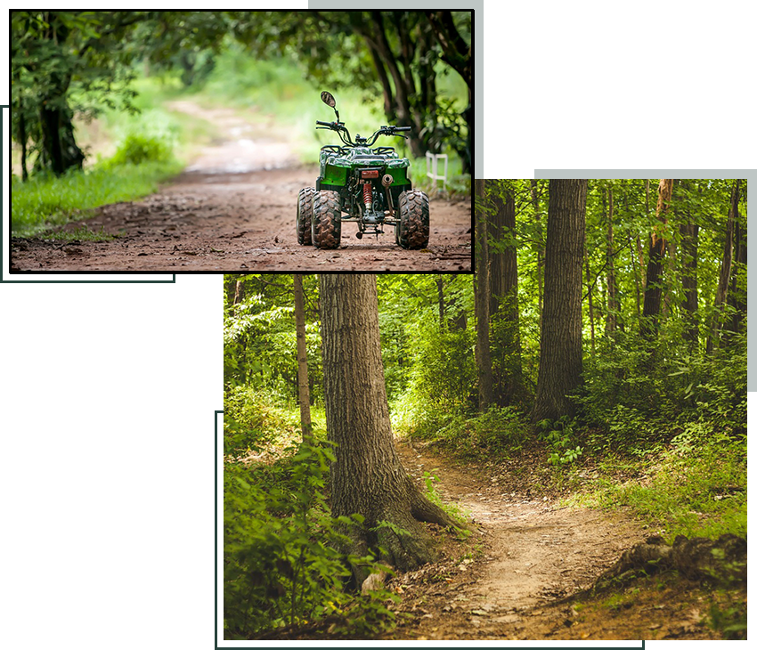 A picture of the same trail in different places.